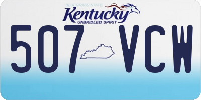 KY license plate 507VCW