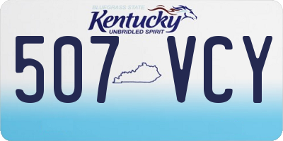 KY license plate 507VCY