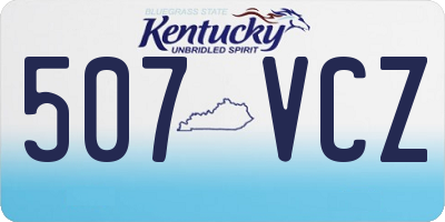 KY license plate 507VCZ