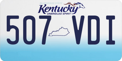KY license plate 507VDI