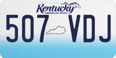 KY license plate 507VDJ