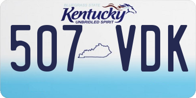 KY license plate 507VDK