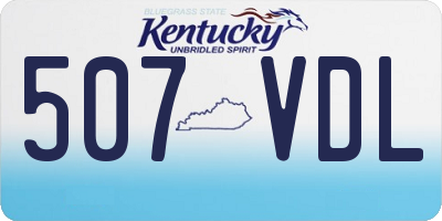 KY license plate 507VDL