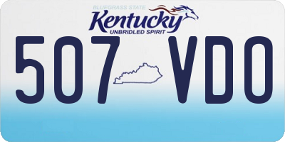 KY license plate 507VDO