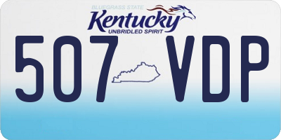 KY license plate 507VDP