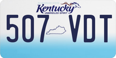 KY license plate 507VDT