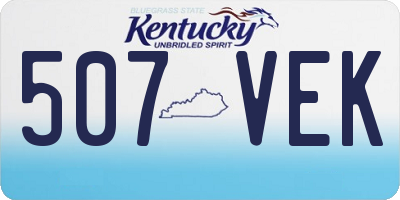 KY license plate 507VEK
