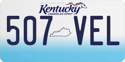 KY license plate 507VEL