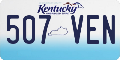 KY license plate 507VEN