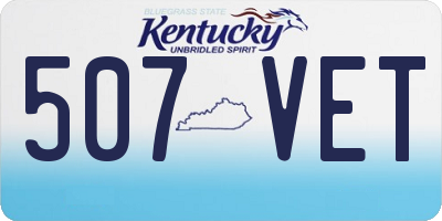 KY license plate 507VET