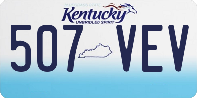 KY license plate 507VEV
