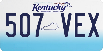 KY license plate 507VEX