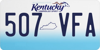 KY license plate 507VFA