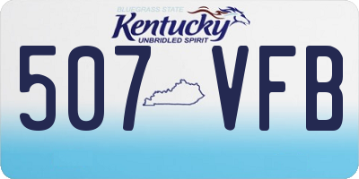 KY license plate 507VFB