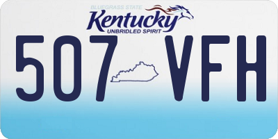 KY license plate 507VFH