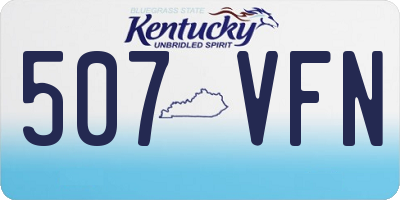 KY license plate 507VFN