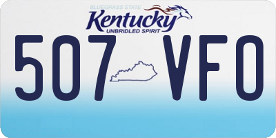 KY license plate 507VFO