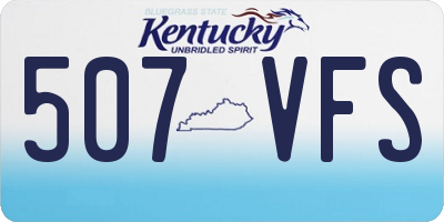 KY license plate 507VFS