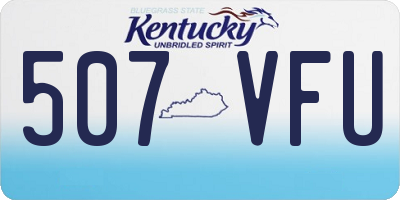 KY license plate 507VFU