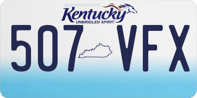 KY license plate 507VFX