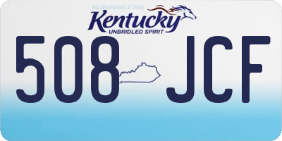 KY license plate 508JCF