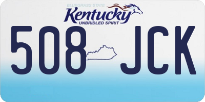 KY license plate 508JCK