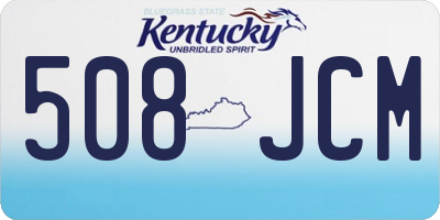 KY license plate 508JCM