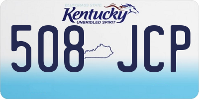 KY license plate 508JCP