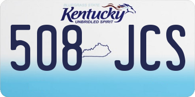 KY license plate 508JCS