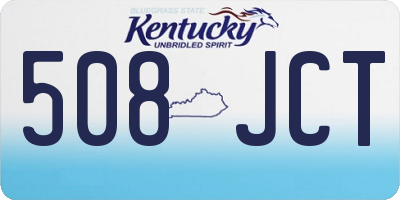 KY license plate 508JCT