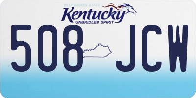 KY license plate 508JCW