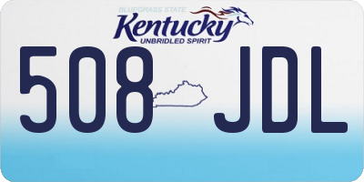 KY license plate 508JDL