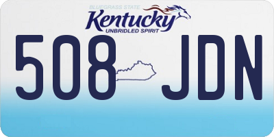 KY license plate 508JDN