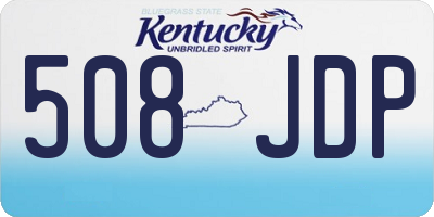 KY license plate 508JDP