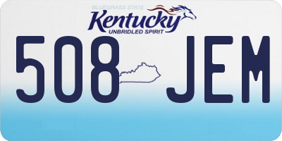 KY license plate 508JEM