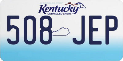KY license plate 508JEP