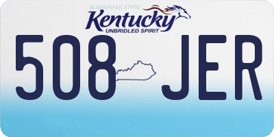 KY license plate 508JER