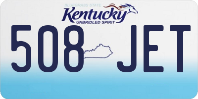 KY license plate 508JET