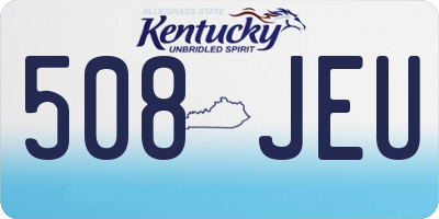 KY license plate 508JEU