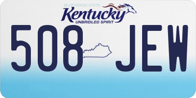 KY license plate 508JEW