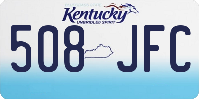KY license plate 508JFC