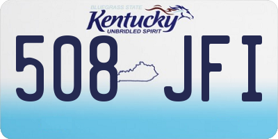 KY license plate 508JFI