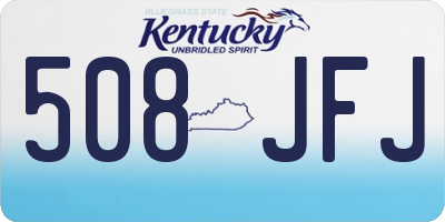 KY license plate 508JFJ