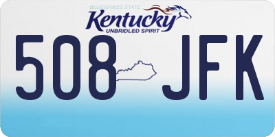 KY license plate 508JFK