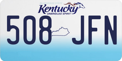 KY license plate 508JFN