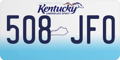 KY license plate 508JFO
