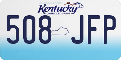 KY license plate 508JFP