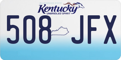 KY license plate 508JFX