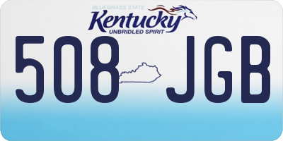 KY license plate 508JGB