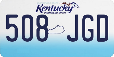 KY license plate 508JGD